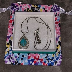 Brighton Turquoise Pendant Necklace in Silver